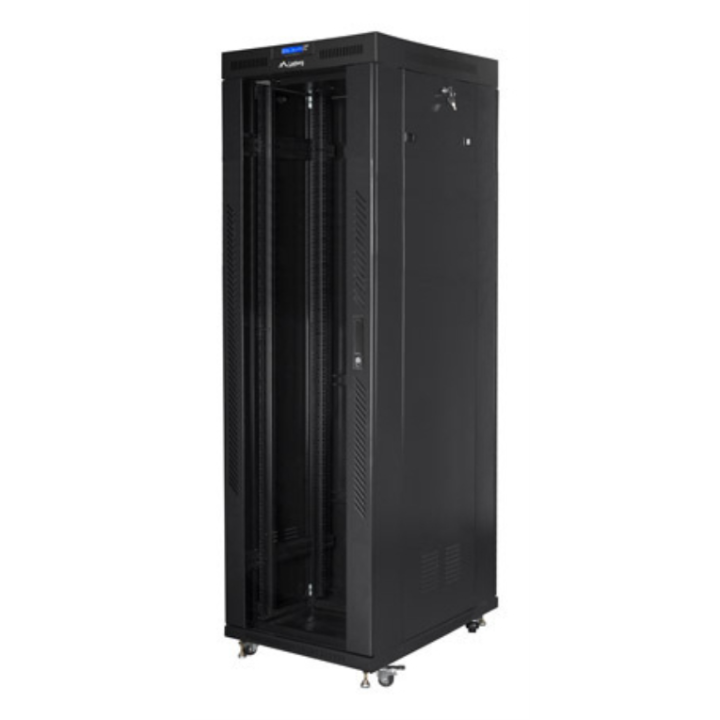 ARMARIO LANBERG RACK 19" 42U 800X800 FLAT PACK NEGRO PUERTA CRISTAL CON LCD