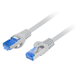 CABLE RED LANBERG LATIGUILLO CAT.6A S/FTP LSZH CCA 0.5M GRIS FLUKE PASSED