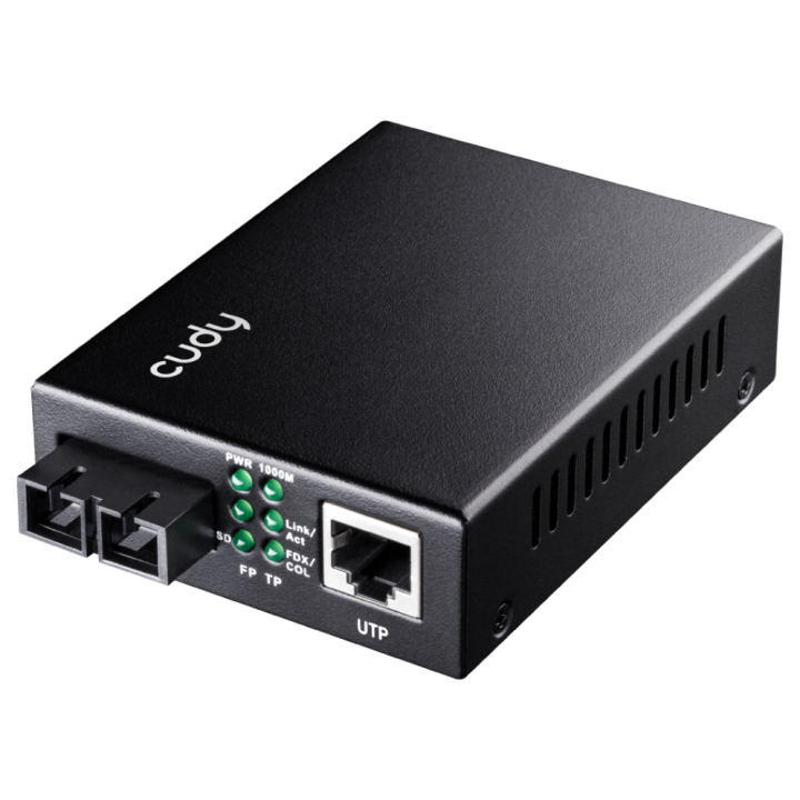 CONVERSOR CUDY 10/100/1000M GIGABIT ETHERNET MEDIA CONVERTER