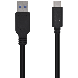 CABLE AISENS USB 3.1 GEN2 10GBPS 3A TIPO USB-C M-A M NEGRO 0,5mts
