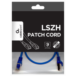 CABLE RED S-FTP GEMBIRD CAT 6A LSZH AZUL 0,5 M