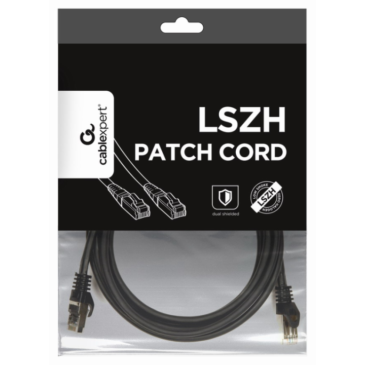 CABLE RED S-FTP GEMBIRD CAT 6A LSZH NEGRO 3M