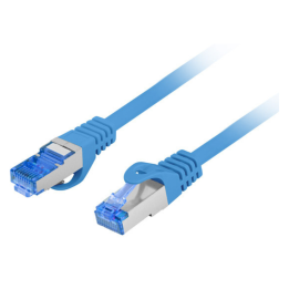 CABLE RED LANBERG LATIGUILLO CAT.6A S/FTP LSZH CCA 1M AZUL FLUKE PASSED