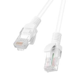 CABLE RED LANBERG LATIGUILLO CAT.6 UTP 1M BLANCO FLUKE PASSED