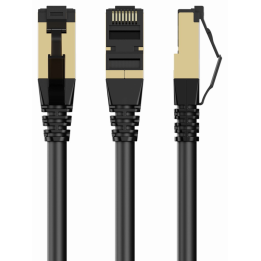 CABLE RED S-FTP GEMBIRD CAT 8 LSZH NEGRO 3 M