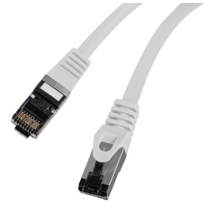 CABLE RED LANBERG LATIGUILLO CAT.8.1 S/FTP LSZH CU 0.25M GRIS FLUKE PASSED