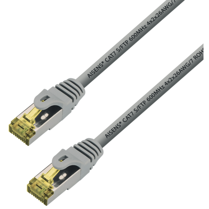 CABLE AISENS RED LATIGUILLO RJ45 LSZH CAT.7 SFTP PIMF 10M GRIS
