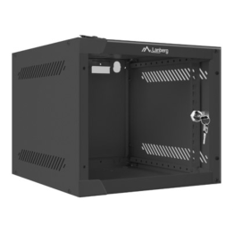 ARMARIO LANBERG MURAL RACK 10" 4U/280X310 FLAT PACK NEGRO PUERTA CRISTAL