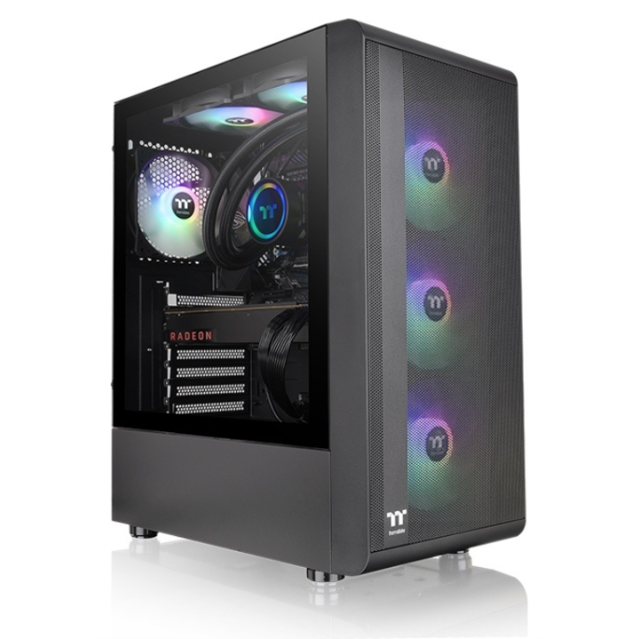 CAJA THERMALTAKE S200 TG ATX 2XUSB 3.0 ARGB SIN FUENTE NEGRO