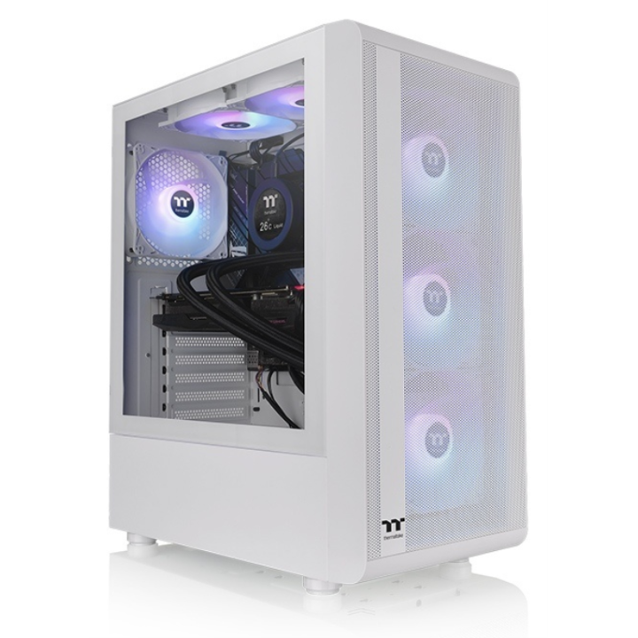 CAJA THERMALTAKE S200 TG ATX 2XUSB 3.0 ARGB SIN FUENTE BLANCO