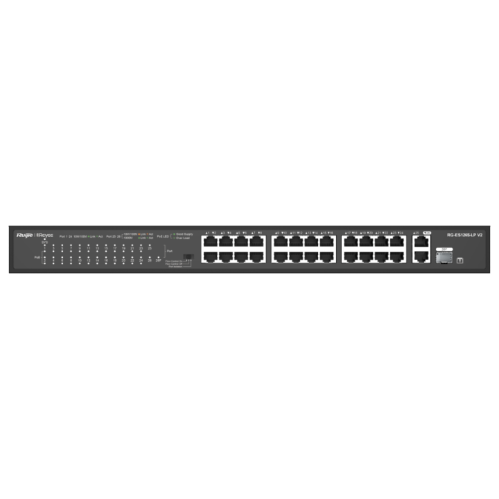 SWITCH RUIJIE REYEE RG-ES126S-P V2 10/100 24p GIGA 2p POE 180w