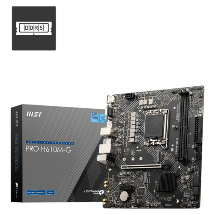 PLACA BASE MSI PRO H610M-G 1700 MATX 2XDDR5