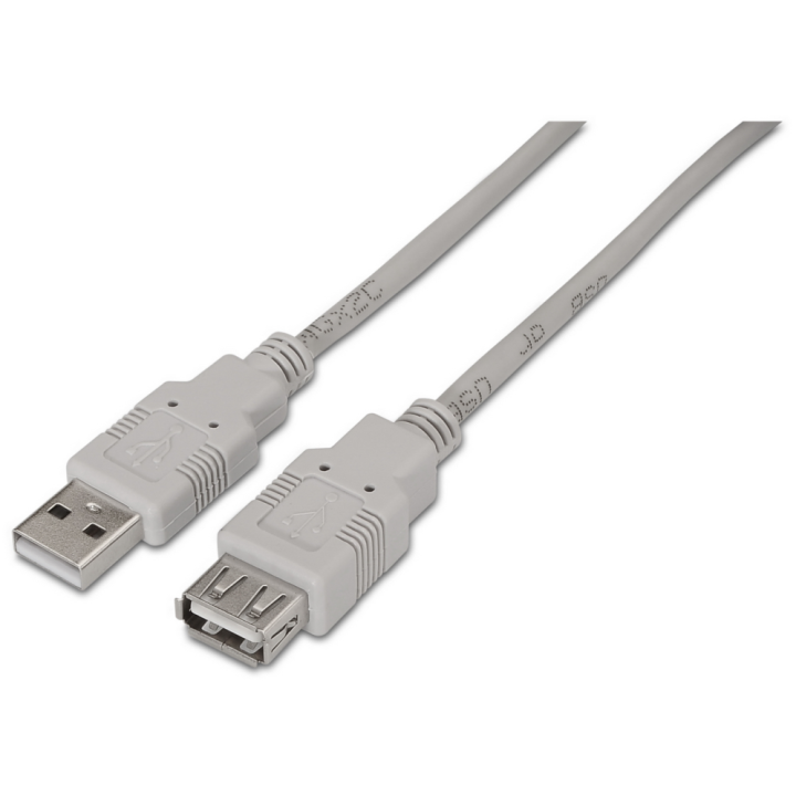 CABLE USB 2.0 AISENS TIPO A/M-A/H BEIGE 3.0M