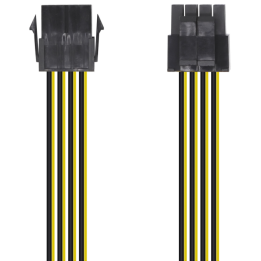 CABLE ALIMENTACION AISENS 8PIN H-4+4PIN M 30CM