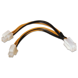 CABLE ALIMENTACION AISENS 4PIN H-4+4PIN M 15CM
