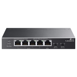 SWITHC TP-LINK TL-SG1005P-PD GIGA 4-PORT POE+ 1-PORT POE++REQUIERE POE ADICIONAL