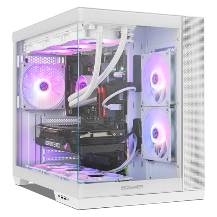 CAJA NOX HUMMER ASTRA NEO SEMITT ATX CRISTAL FRAMELESS BLANCO