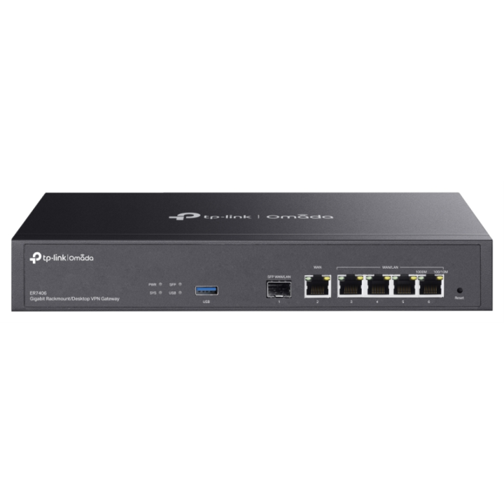 ROUTER VPN TP-LINK OMADA MULTI-GIGABIT MONTABLE EN RACK ESCRITORIO OMADA ER7406