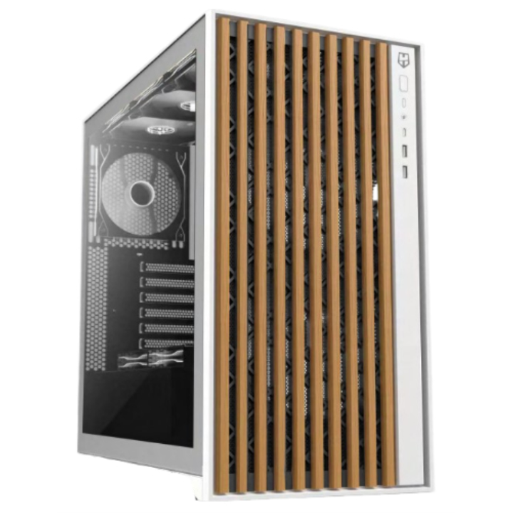CAJA ATX NOX HUMMER ELEMENT MADERA BLANCO