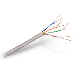 BOBINA CABLE RED AISENS RJ45 CAT.5E UTP RIGIDO AWG24 GRIS 100M