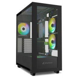 CAJA ATX SHARKOON REBEL C60 2VENTX120MM 2XUSB3 SIN FUENTE NEGRO