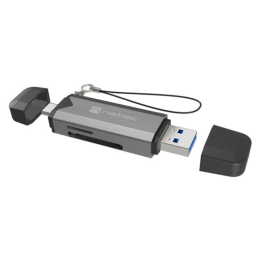 LECTOR DE TARJETAS NATEC SCARAB 3 USB 3.1 GEN 1 USB-A + USB-C SD/MICRO SD