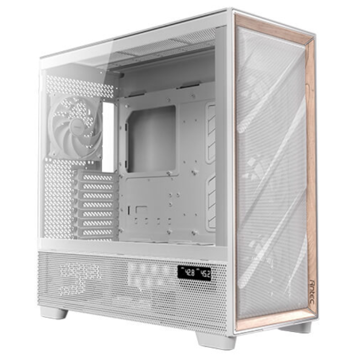 CAJA ANTEC FLUX PRO EUV WOOD ATX 2XUSB3.0 SIN FUENTE BLANCO