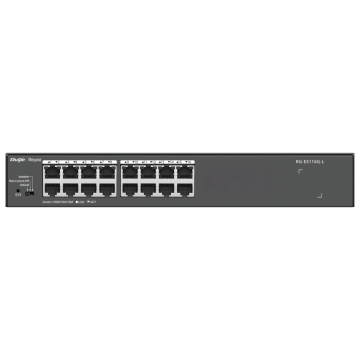 SWITCH RUIJIE RG-ES116G-L 16 PUERTOS GIGABIT METAL HOUSING