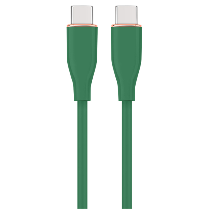CABLE DE CARGA Y DATOS GEMBIRD (PD) TIPO-C SILICONA ALTA CALIDAD 1,5M VERDE