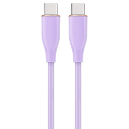 CABLE DE CARGA Y DATOS GEMBIRD (PD) TIPO-C SILICONA ALTA CALIDAD 1,5M MORADO