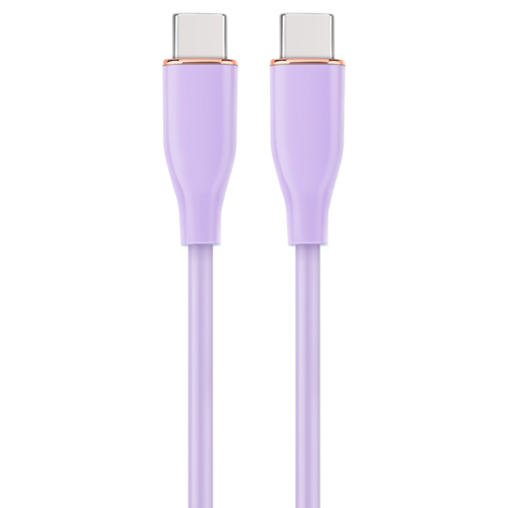 CABLE DE CARGA Y DATOS GEMBIRD (PD) TIPO-C SILICONA ALTA CALIDAD 1,5M MORADO