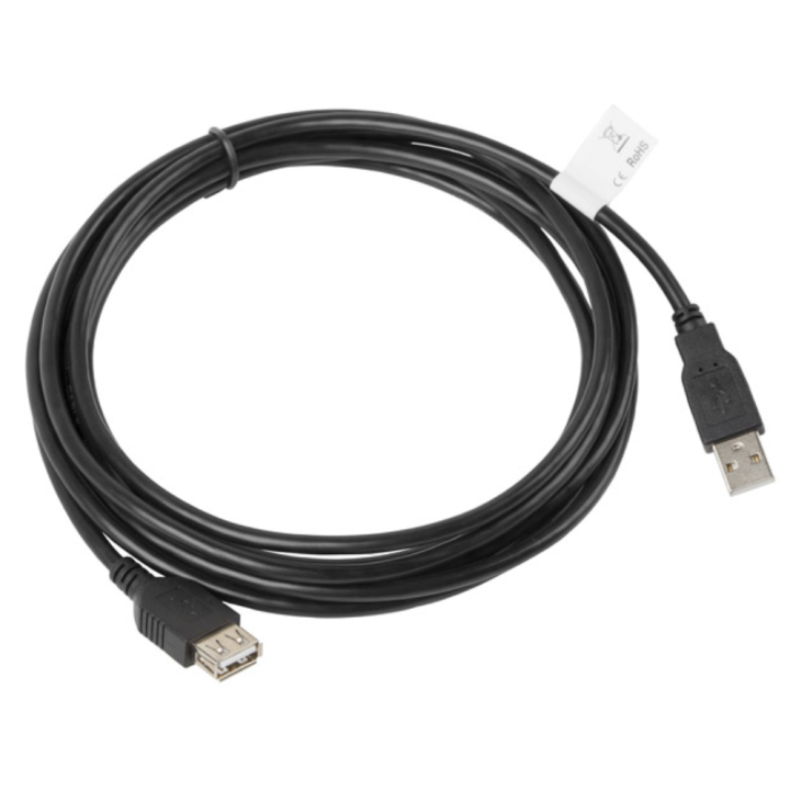 CABLE ALARGADOR LANBERG USB 2.0 MACHO HEMBRA 3M NEGRO