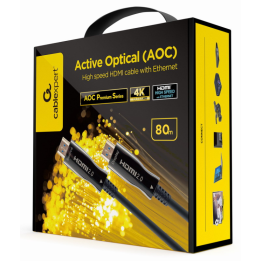 CABLE HDMI GEMBIRD DE ALTA VELOCIDAD CON OPTICA ACTIVA AOC CON ETHERNET 80 M