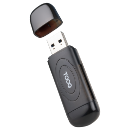 LECTOR TARJETAS TOOQ USB-A 3.0 SD/TF NEGRO