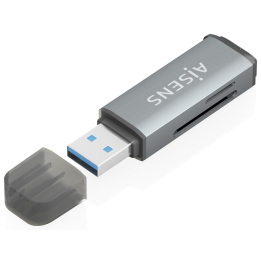 LECTOR TARJETAS AISENS SD MICRO SD MMC RS-MMC MMC MICRO USBA GRIS