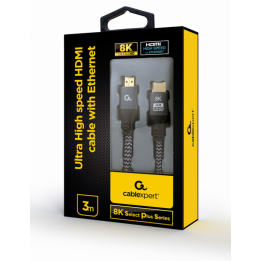 CABLE TRENZADO HDMI 2.1 8K 60HZ GEMBIRD SELECT PLUS SERIES CON ETHERNET 3M NEGRO