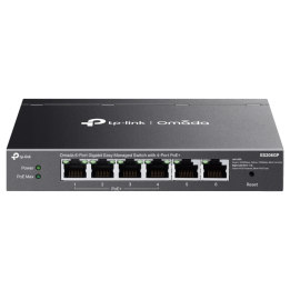 SWITCH OMADA ESA206GP 6 PUERTOS GIGABIT 4 PUERTOS POE+