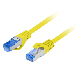 CABLE RED LANBERG CAT.6A S/FTP LSZH CCA 0.5M AMARILLO FLUKE PASSED