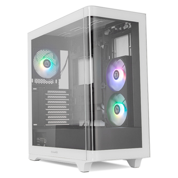CAJA NOX HUMMER ETHER ATX SEMITORRE CRISTAL CURVO NEGRO-BLANCO