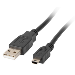 CABLE USB LANBERG 2.0 MACHO/MINI A USB-A MACHO 0.3M (CANON) NEGRO