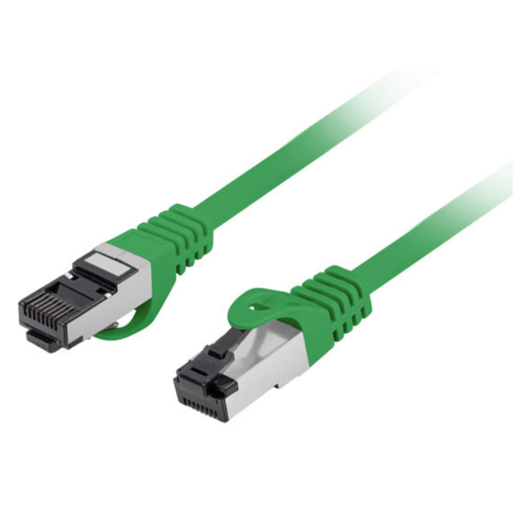CABLE RED LANBERG LATIGUILLO CAT.8.1 S/FTP LSZH CU 0.5M VERDE FLUKE PASSED