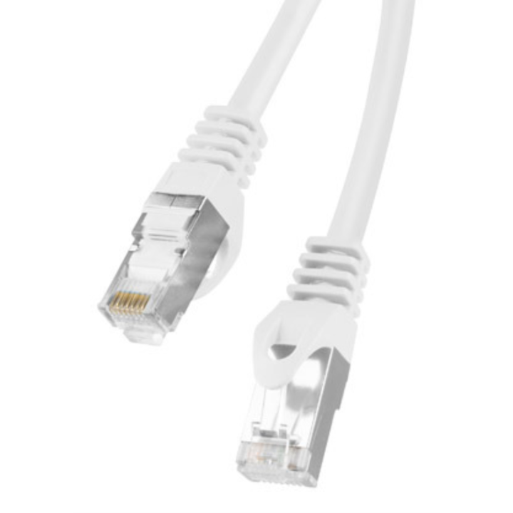 CABLE RED LANBERG LATIGUILLO CAT.6 FTP 1M BLANCO FLUKE PASSED