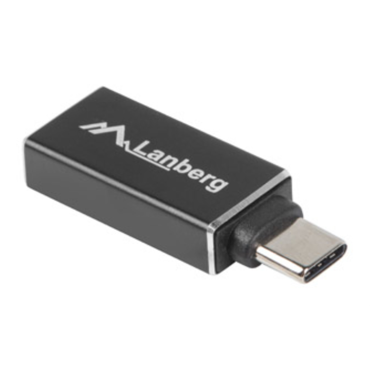 ADAPTADOR USB LANBERG USB-C M 3.1 A USB-A H OTG NEGRO