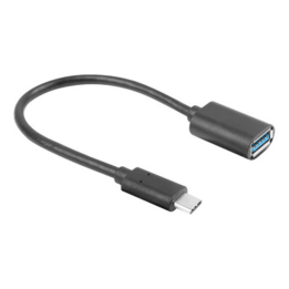 ADAPTADOR USB LANBERG USB-C M 3.1 A USB-A H 15CM OTG NEGRO