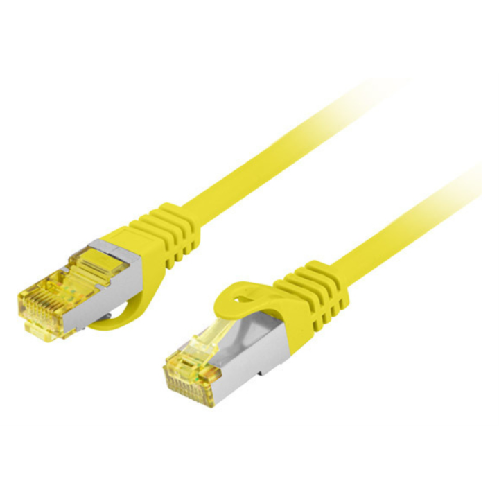 CABLE DE RED LANBERG LATIGUILLO CAT.6A S/FTP LSZH CU 2M AMARILLO FLUKE PASSED