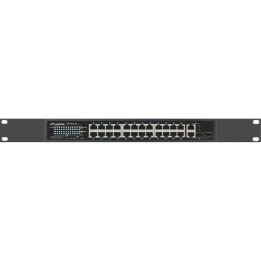 SWITCH LANBERG 24 PTOS 100MB POE+/2X COMBO GIGABIT ETHERNET 360W V2 RACK 19"