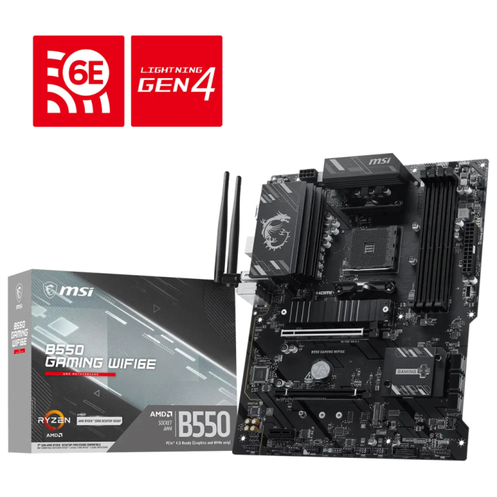 PLACA BASE MSI B550 GAMING WIFI6E AM4 DDR4