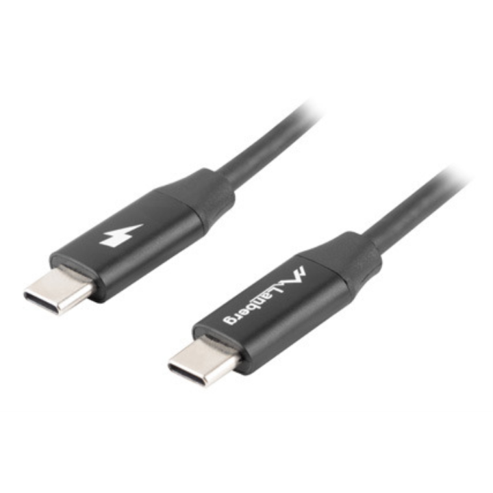 CABLE LANBERG USB C MACHO/MACHO 0.5M QUICK CHARGE NEGRO