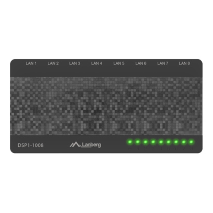 SWITCH LANBERG 8 PUERTOS GIGABIT RJ45 ETHERNET