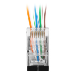 CONECTOR LANBERG CAT.6 FTP 8P8C PASS THROUGH TYPE PACK 20 UDS